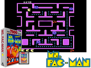 Ms. Pac-Man (1987) (Atari) Cover