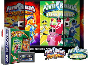 2 Games in 1 - Power Rangers - Ninja Storm + Power Rangers - Time Force(EU) Cover