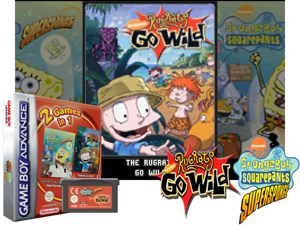 2 Games in 1 - Rugrats - Go Wild + SpongeBob SquarePants - SuperSponge(EU) Cover