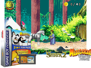 2 Games in 1 - Shrek 2 + Madagascar - Operation Penguin(EU) Cover