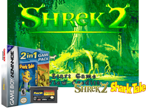 2 Games in 1 - Shrek 2 + Shark Tale(US) Cover