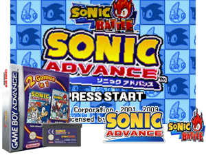 2 Games in 1 - Sonic Advance + Sonic Battle(EU) Cover