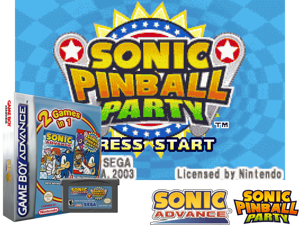 2 Games in 1 - Sonic Pinball Party + Sonic Advance(EU) Cover