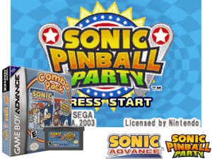 2 Games in 1 - Sonic Pinball Party + Sonic Advance(US) Cover