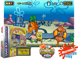 2 Games in 1 - SpongeBob SquarePants - The Movie + SpongeBob SquarePants and Friends - Freeze Frame Frenzy(EU) Cover