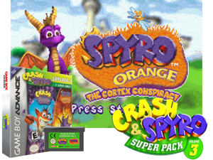 2 Games in 1 - Spyro Orange - The Cortex Conspiracy + Crash Bandicoot Purple - Ripto's Rampage(US) Cover