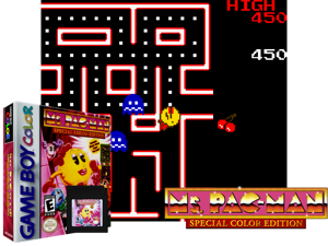 Ms. Pac-Man - Special Color Edition (USA) (SGB Enhanced) (GB Compatible) Cover